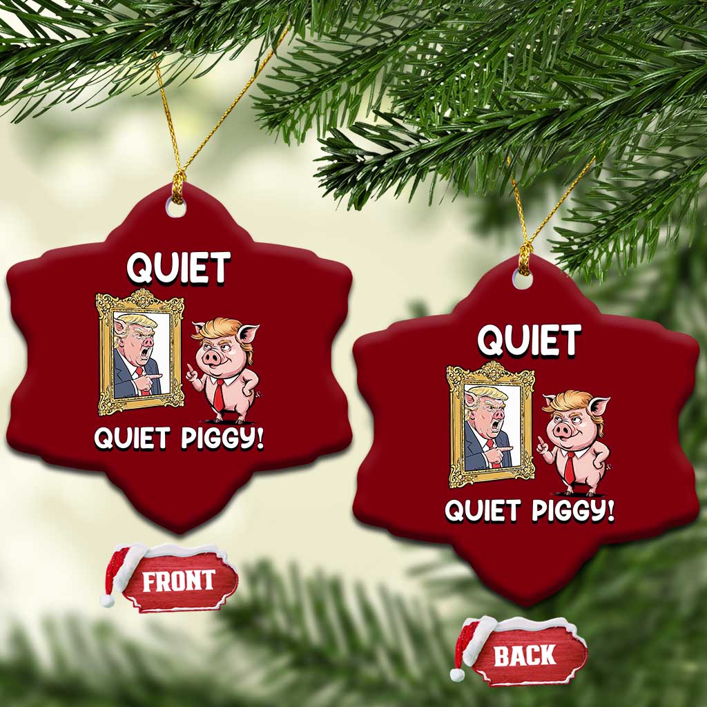 Resistance Movement Quiet Quiet Piggy Ceramic Ornament Funny Pig Political TS12 Print Your Wear