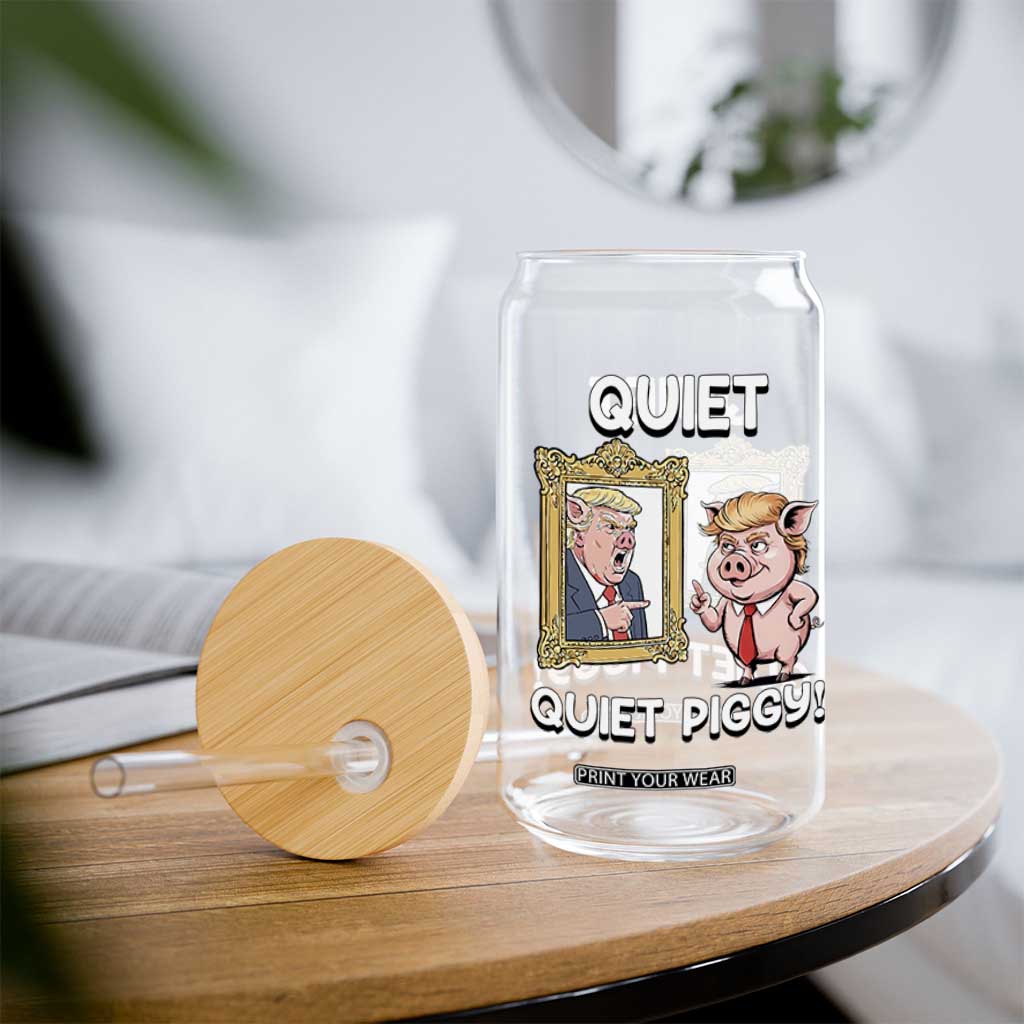 Resistance Movement Quiet Quiet Piggy Glass Can Funny Pig Political TS12 Print Your Wear