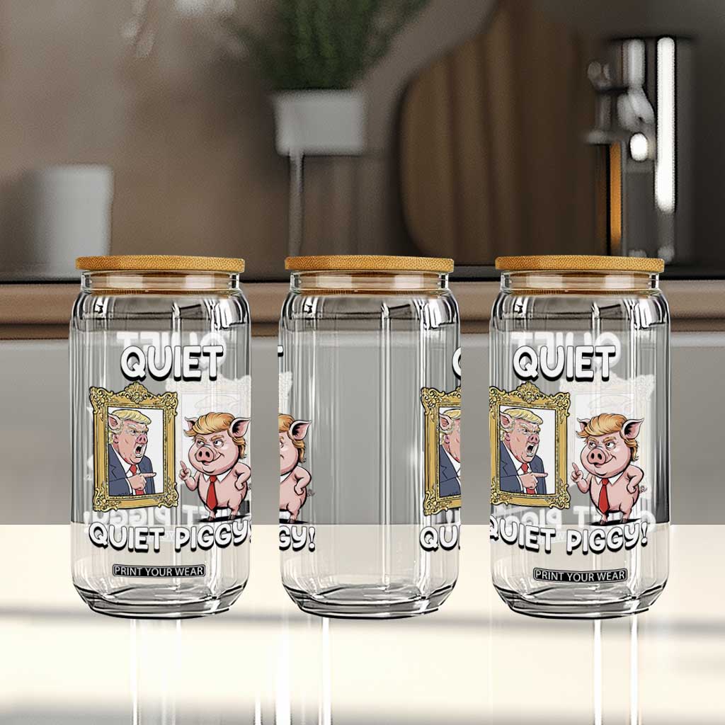 Resistance Movement Quiet Quiet Piggy Glass Can Funny Pig Political TS12 Print Your Wear