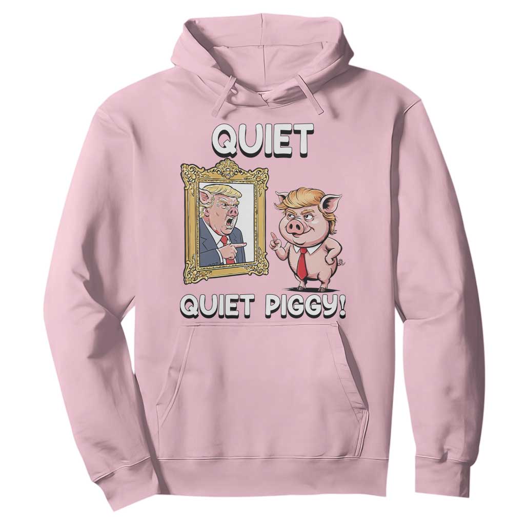 Resistance Movement Quiet Quiet Piggy Hoodie Funny Pig Political TS12 Light Pink Print Your Wear