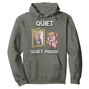 Resistance Movement Quiet Quiet Piggy Hoodie Funny Pig Political TS12 Military Green Print Your Wear