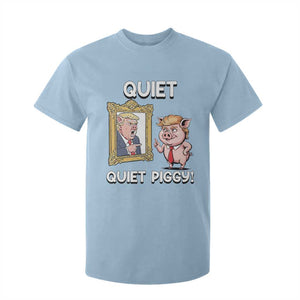 Resistance Movement Quiet Quiet Piggy T Shirt For Kid Funny Pig Political TS12 Light Blue Print Your Wear