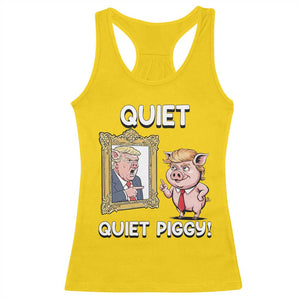 Resistance Movement Quiet Quiet Piggy Racerback Tank Top Funny Pig Political TS12 Daisy Print Your Wear