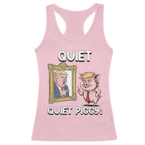 Resistance Movement Quiet Quiet Piggy Racerback Tank Top Funny Pig Political TS12 Light Pink Print Your Wear