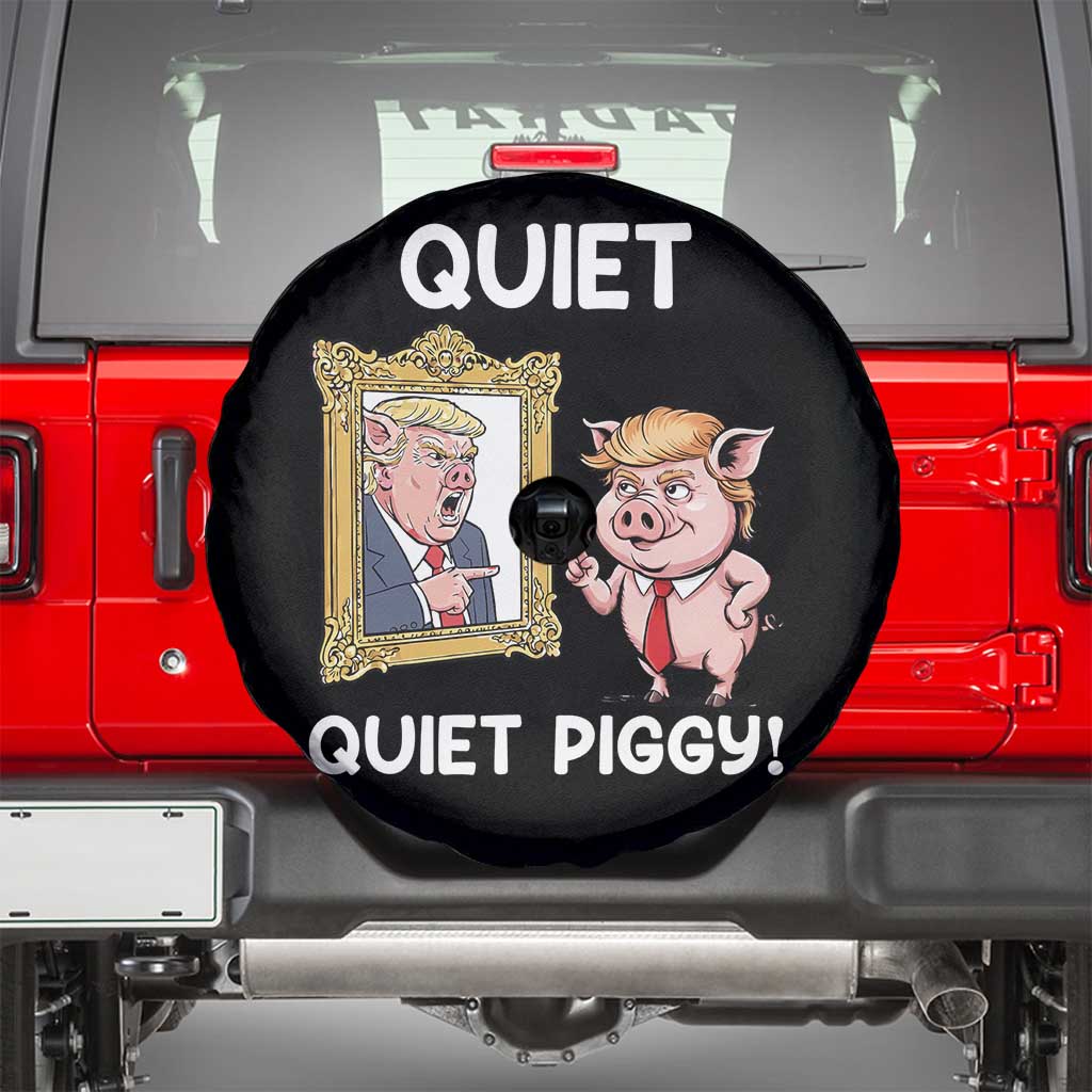 Resistance Movement Quiet Quiet Piggy Spare Tire Cover Funny Pig Political TS12 Black Print Your Wear