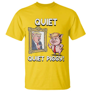 Resistance Movement Quiet Quiet Piggy T Shirt Funny Pig Political - Print Your Wear