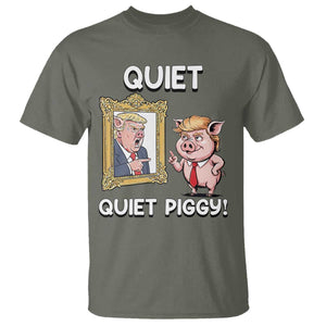 Resistance Movement Quiet Quiet Piggy T Shirt Funny Pig Political TS12 Military Green Print Your Wear