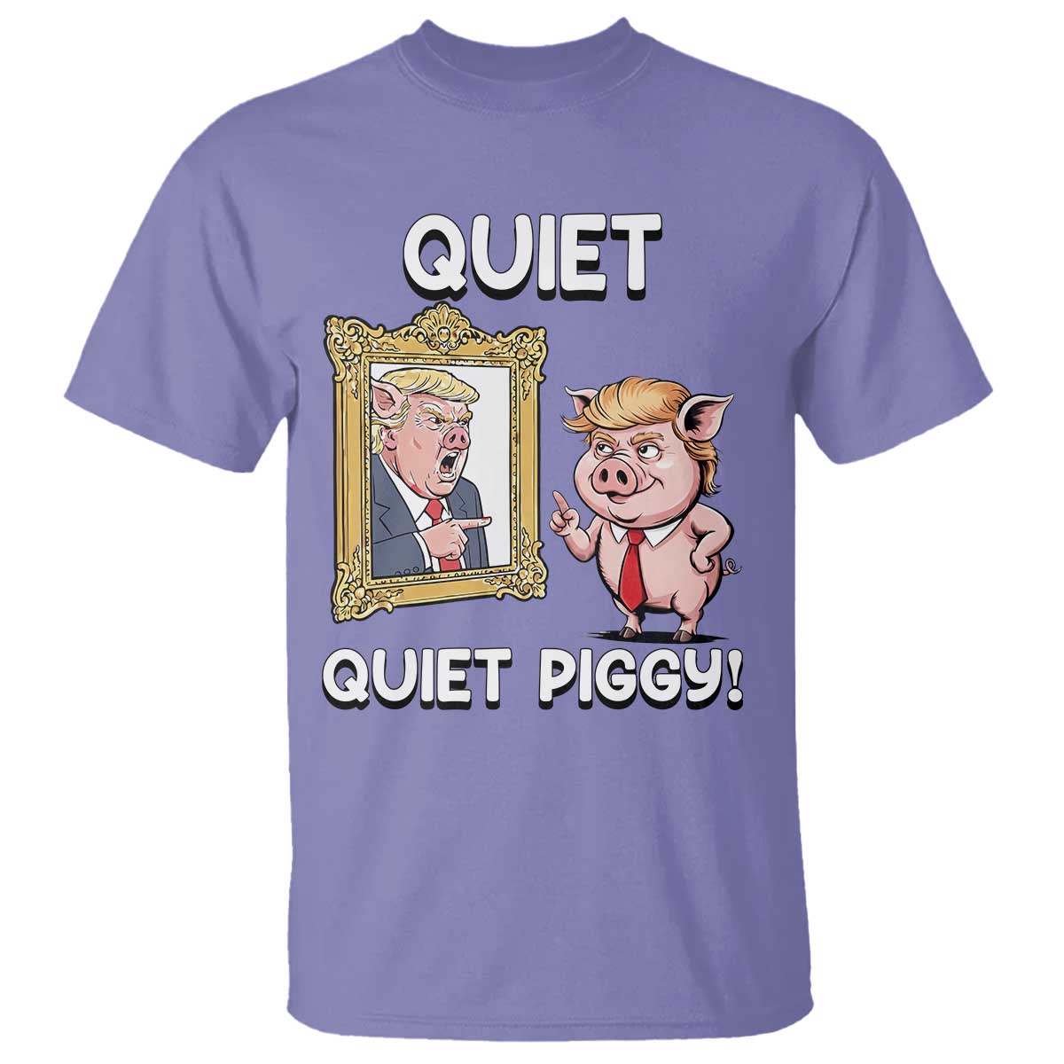 Resistance Movement Quiet Quiet Piggy T Shirt Funny Pig Political - Print Your Wear