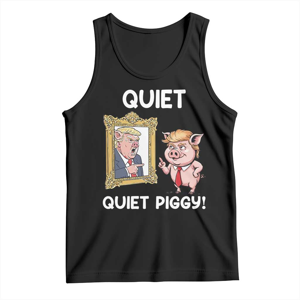 Resistance Movement Quiet Quiet Piggy Tank Top Funny Pig Political TS12 Black Print Your Wear