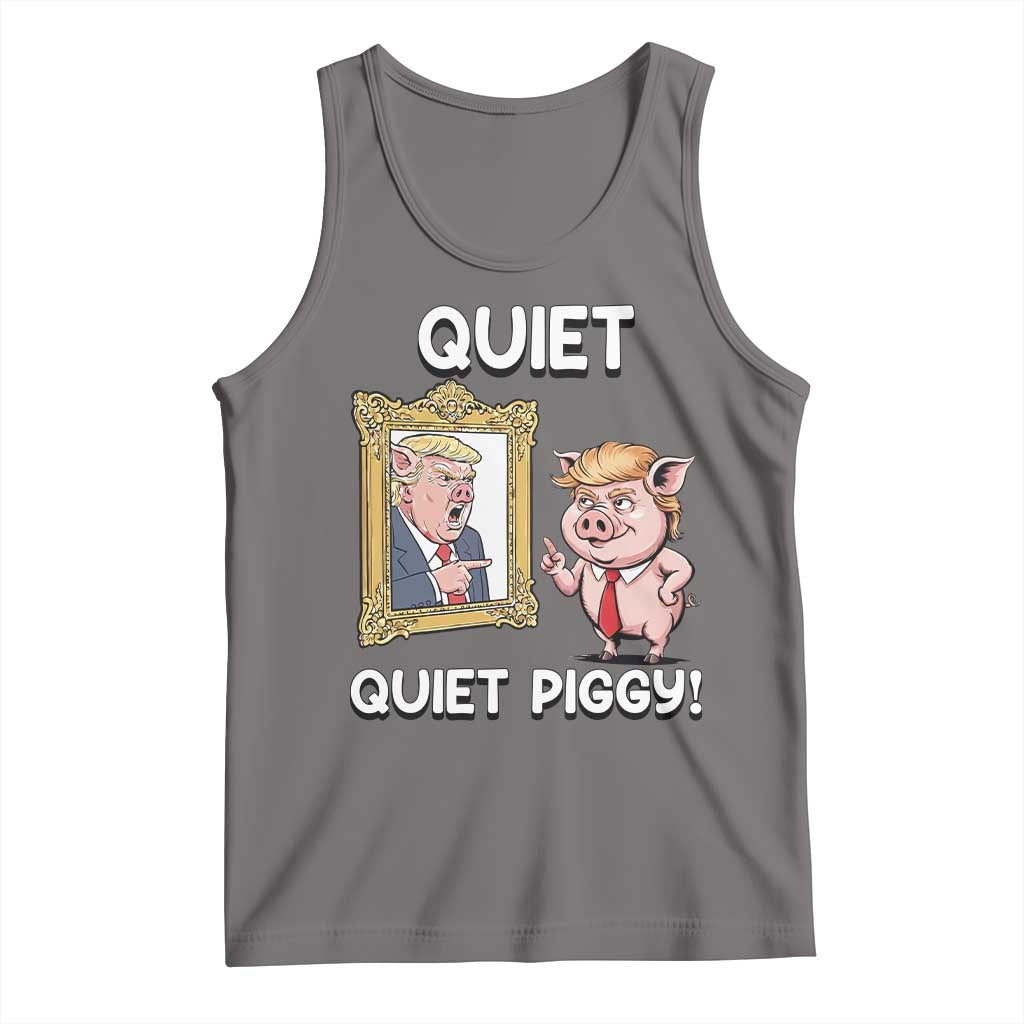 Resistance Movement Quiet Quiet Piggy Tank Top Funny Pig Political TS12 Deep Heather Print Your Wear