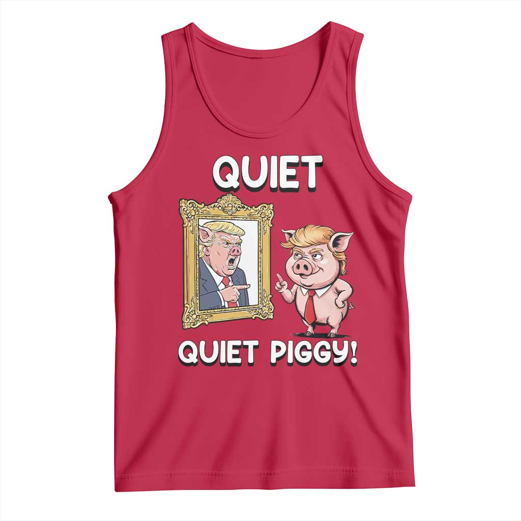 Resistance Movement Quiet Quiet Piggy Tank Top Funny Pig Political TS12 Red Print Your Wear