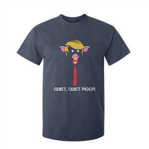 Quiet Quiet Piggy Meme T Shirt For Kid Anti Authoritarian Political Gag Gift TS12 Navy Print Your Wear