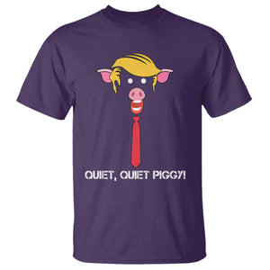 Quiet Quiet Piggy Meme T Shirt Anti Authoritarian Political Gag Gift TS12 Purple Print Your Wear