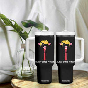 Quiet Quiet Piggy Meme Tumbler With Handle Anti Authoritarian Political Gag Gift TS12 Print Your Wear