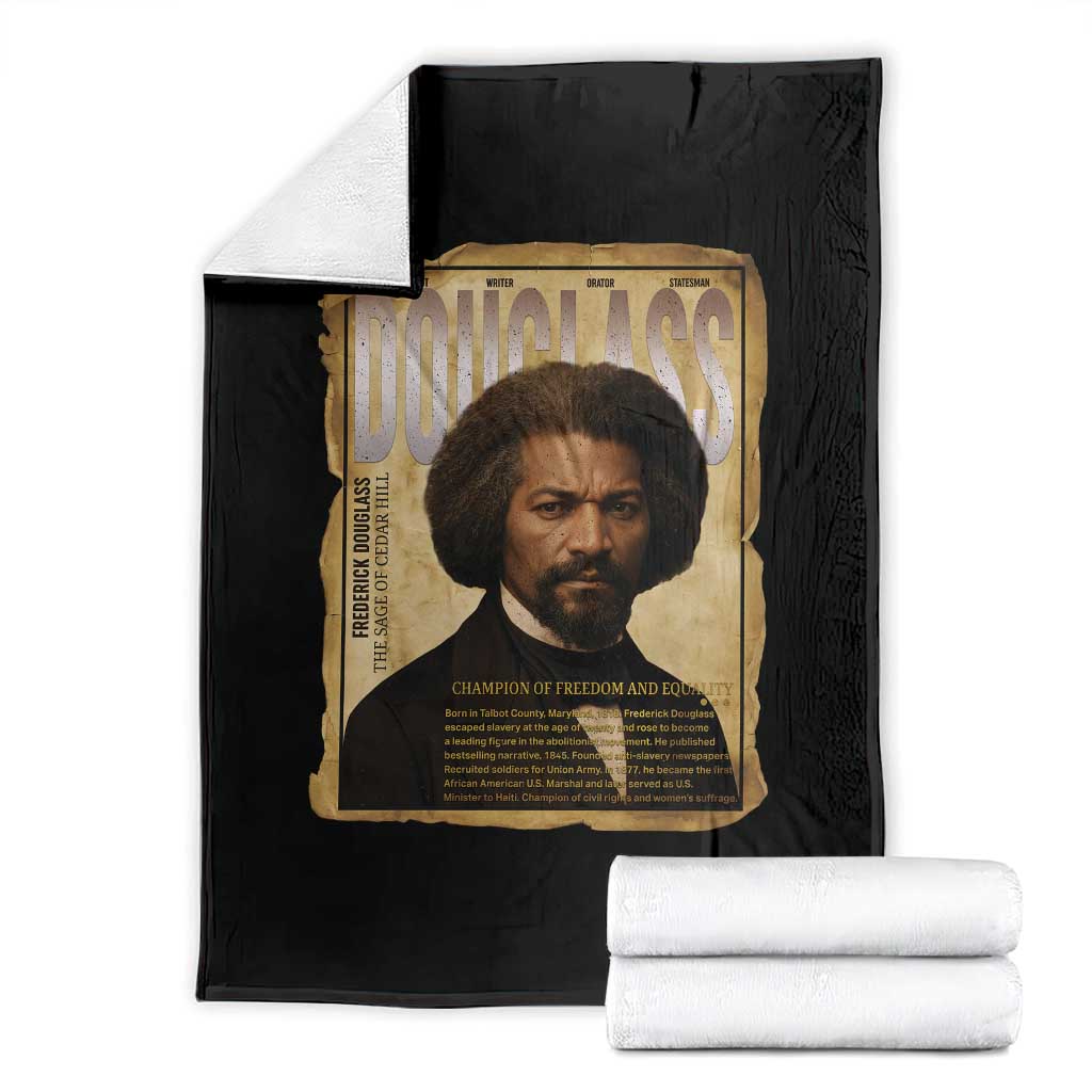 Frederick Douglass Historical Newspaper Throw Blanket The Sage Of Cedar Hill TS12 Black Print Your Wear