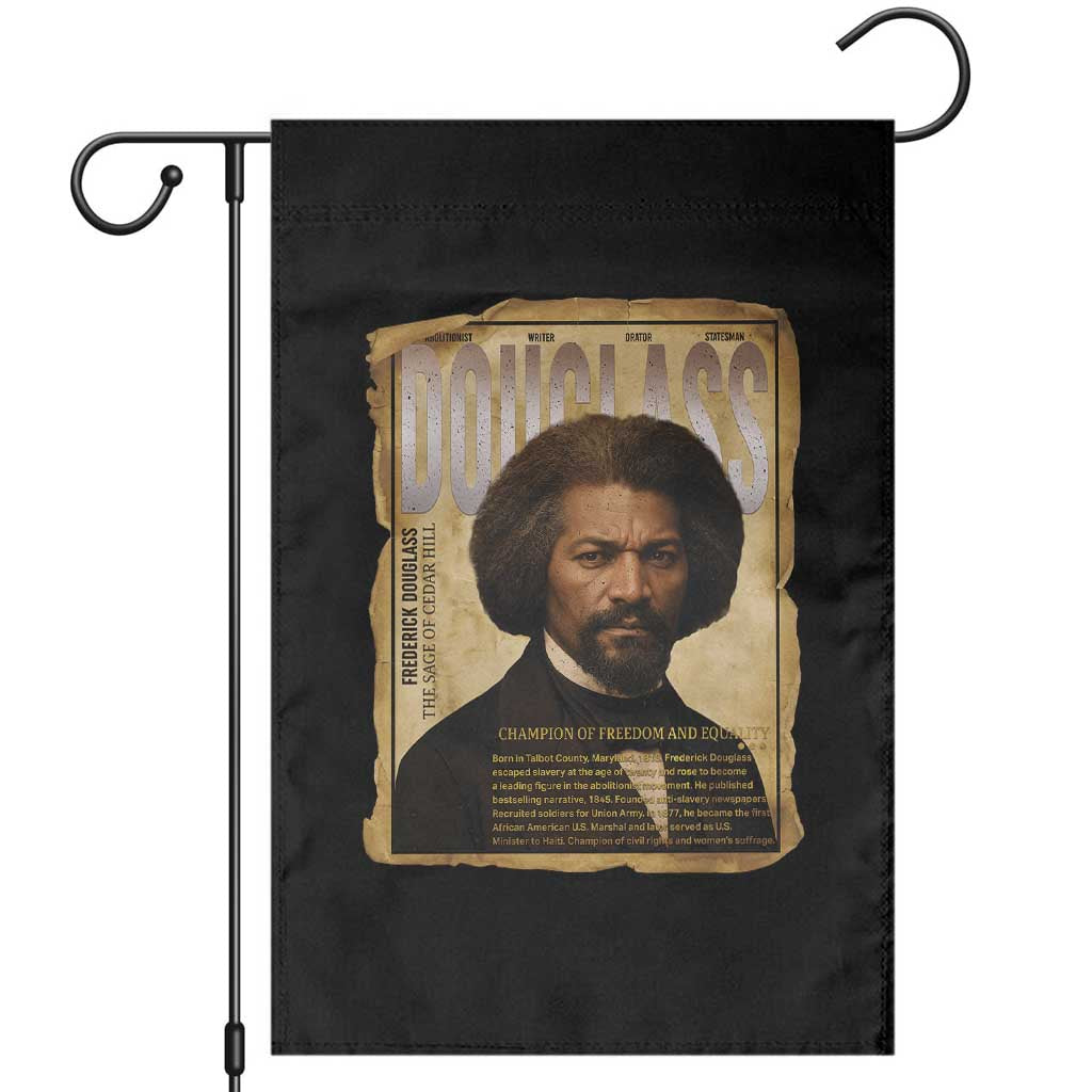 Frederick Douglass Historical Newspaper Garden Flag The Sage Of Cedar Hill TS12 Black Print Your Wear