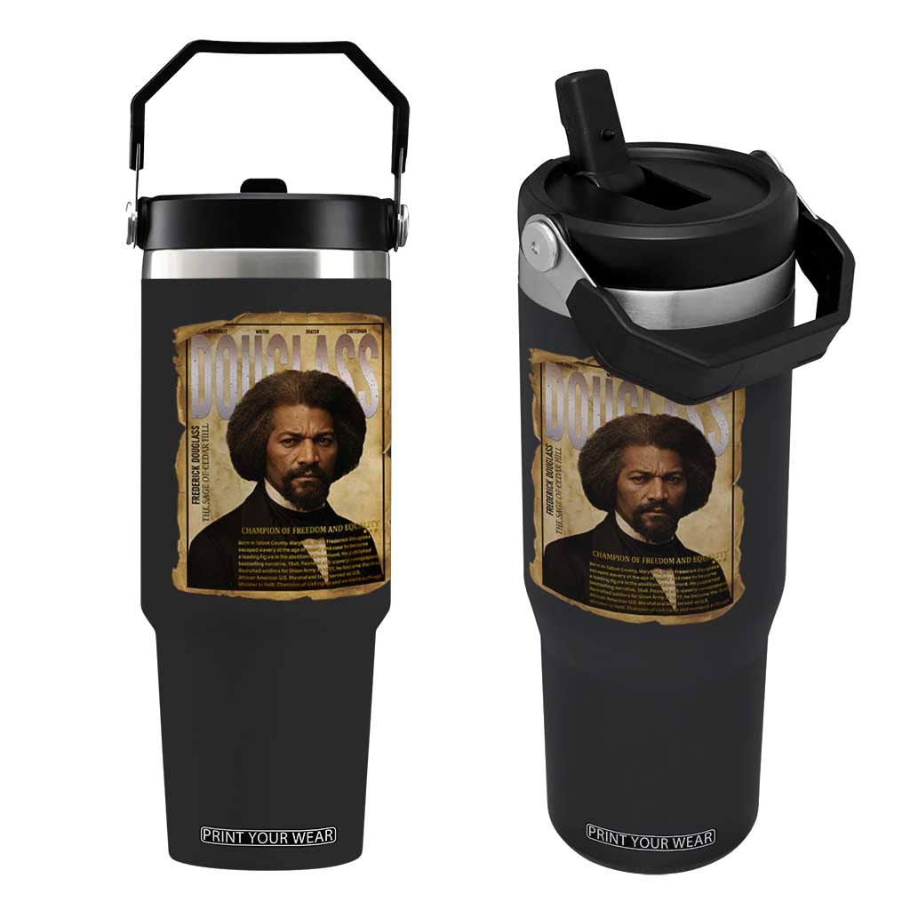 Frederick Douglass Historical Newspaper Flip Straw Tumbler The Sage Of Cedar Hill TS12 One Size: 30 oz Black Print Your Wear