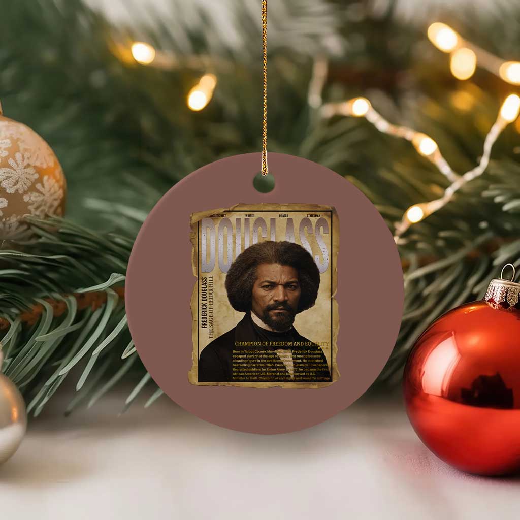 Frederick Douglass Historical Newspaper Ceramic Ornament The Sage Of Cedar Hill TS12 1pc Mocha Print Your Wear