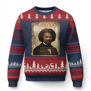 Frederick Douglass Historical Newspaper Ugly Christmas Sweater The Sage Of Cedar Hill TS12 Navy Red Print Your Wear