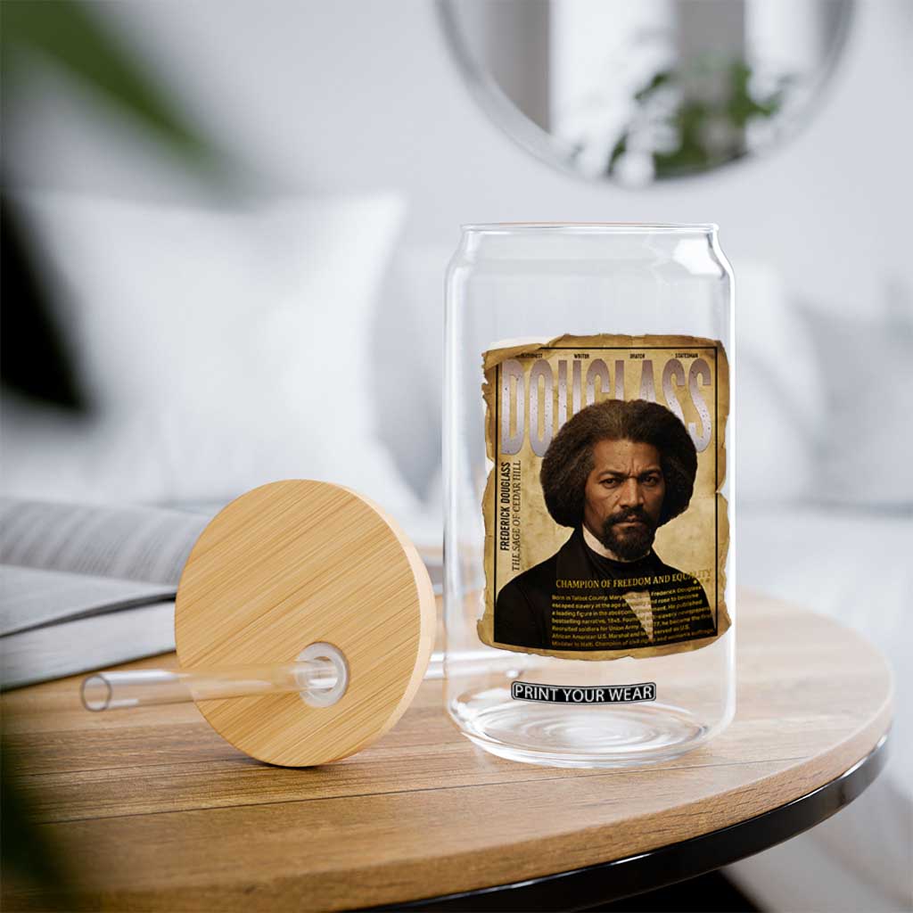 Frederick Douglass Historical Newspaper Glass Can The Sage Of Cedar Hill TS12 Print Your Wear
