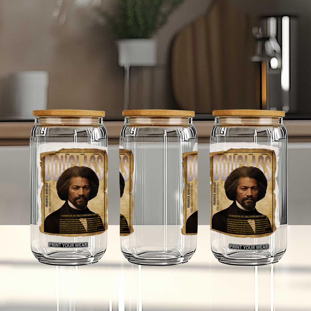 Frederick Douglass Historical Newspaper Glass Can The Sage Of Cedar Hill TS12 Print Your Wear