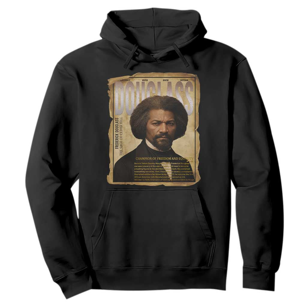 Frederick Douglass Historical Newspaper Hoodie The Sage Of Cedar Hill TS12 Black Print Your Wear