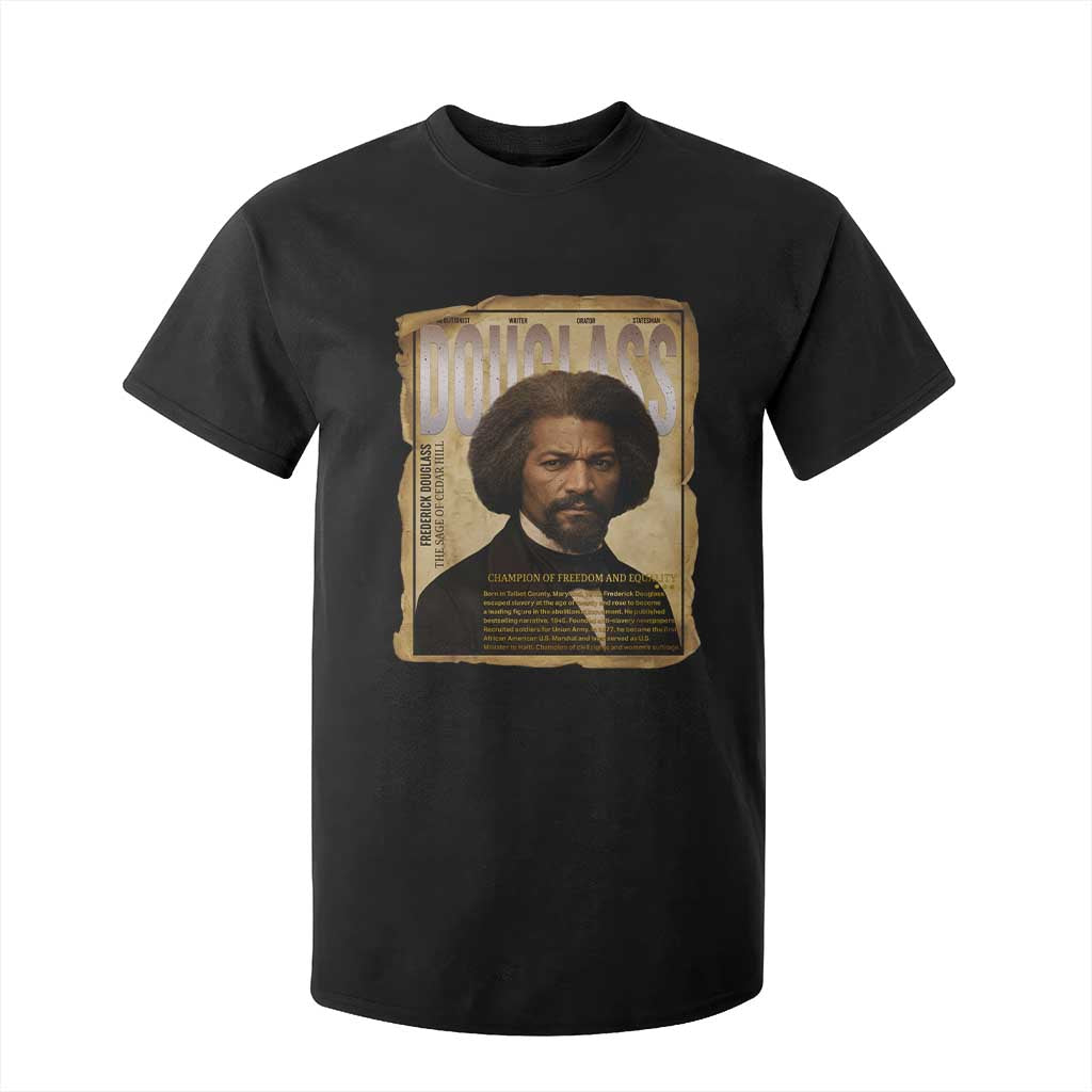 Frederick Douglass Historical Newspaper T Shirt For Kid The Sage Of Cedar Hill TS12 Black Print Your Wear