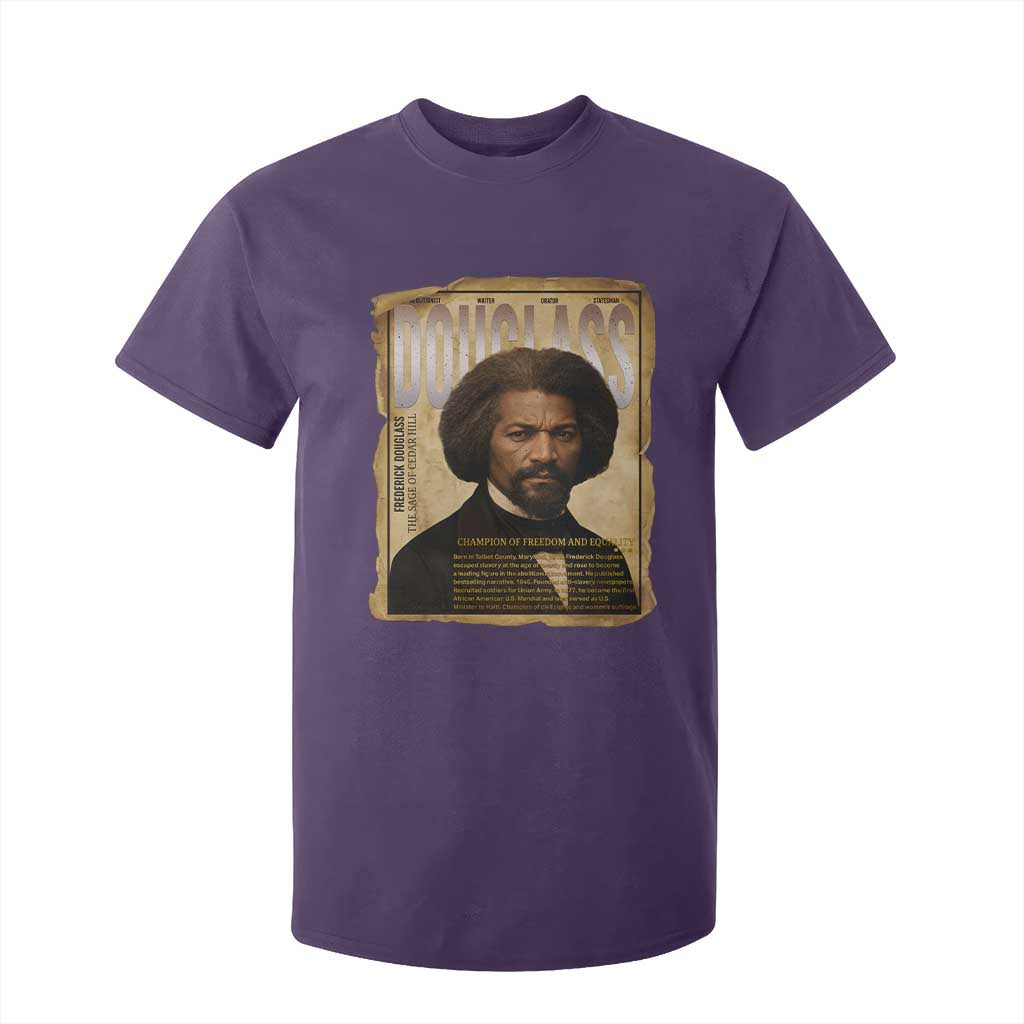 Frederick Douglass Historical Newspaper T Shirt For Kid The Sage Of Cedar Hill TS12 Purple Print Your Wear