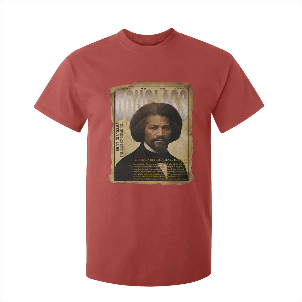 Frederick Douglass Historical Newspaper T Shirt For Kid The Sage Of Cedar Hill TS12 Red Print Your Wear