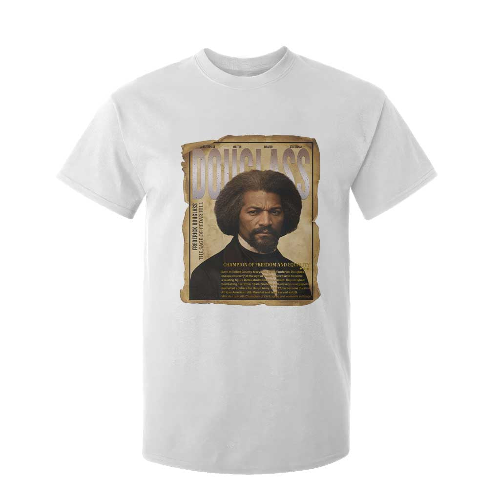 Frederick Douglass Historical Newspaper T Shirt For Kid The Sage Of Cedar Hill TS12 White Print Your Wear