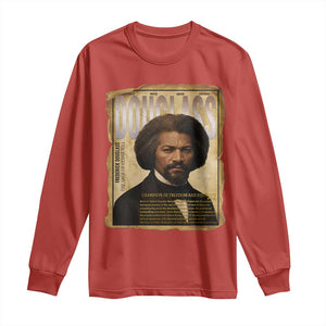 Frederick Douglass Historical Newspaper Long Sleeve Shirt The Sage Of Cedar Hill TS12 Red Print Your Wear