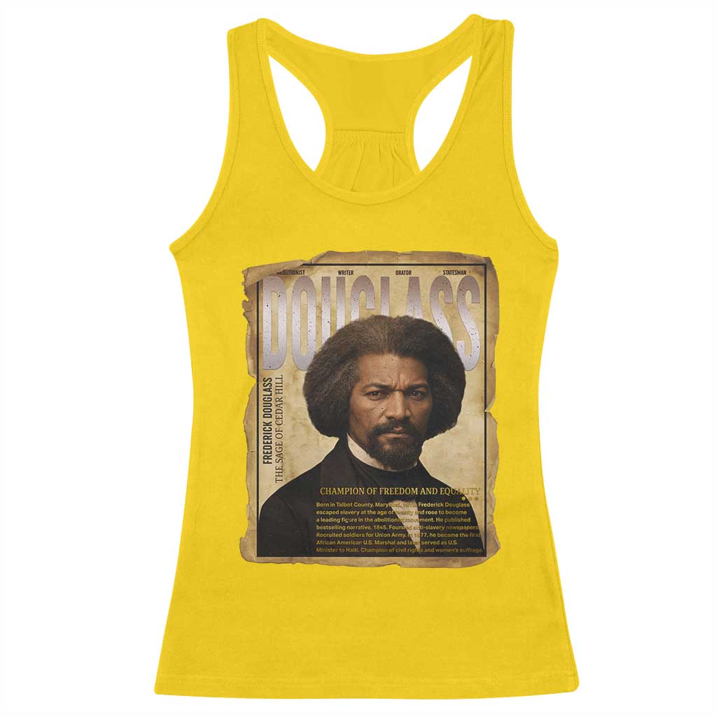 Frederick Douglass Historical Newspaper Racerback Tank Top The Sage Of Cedar Hill TS12 Daisy Print Your Wear