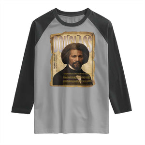 Frederick Douglass Historical Newspaper Raglan Shirt The Sage Of Cedar Hill TS12 Sport Gray Black Print Your Wear