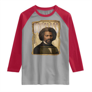 Frederick Douglass Historical Newspaper Raglan Shirt The Sage Of Cedar Hill TS12 Sport Gray Red Print Your Wear