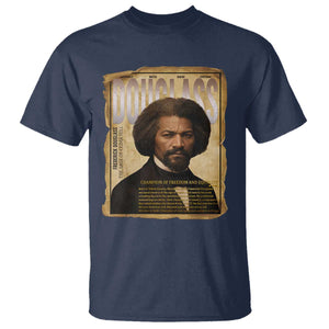 Frederick Douglass Historical Newspaper T Shirt The Sage Of Cedar Hill TS12 Navy Print Your Wear