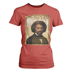 Frederick Douglass Historical Newspaper T Shirt For Women The Sage Of Cedar Hill TS12 Red Print Your Wear