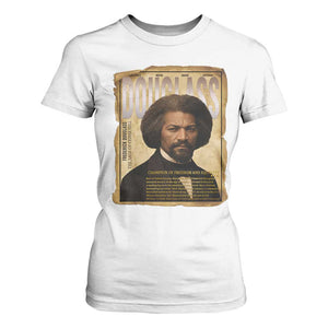 Frederick Douglass Historical Newspaper T Shirt For Women The Sage Of Cedar Hill TS12 White Print Your Wear