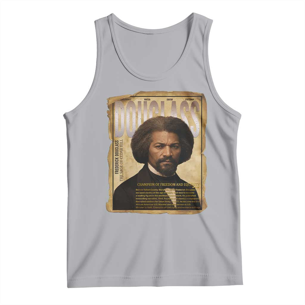 Frederick Douglass Historical Newspaper Tank Top The Sage Of Cedar Hill TS12 Athletic Heather Print Your Wear