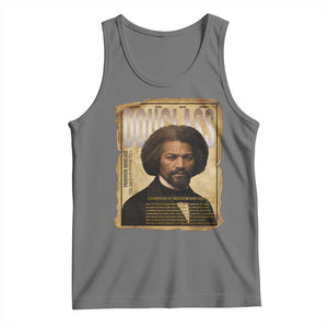 Frederick Douglass Historical Newspaper Tank Top The Sage Of Cedar Hill TS12 Black Heather Print Your Wear
