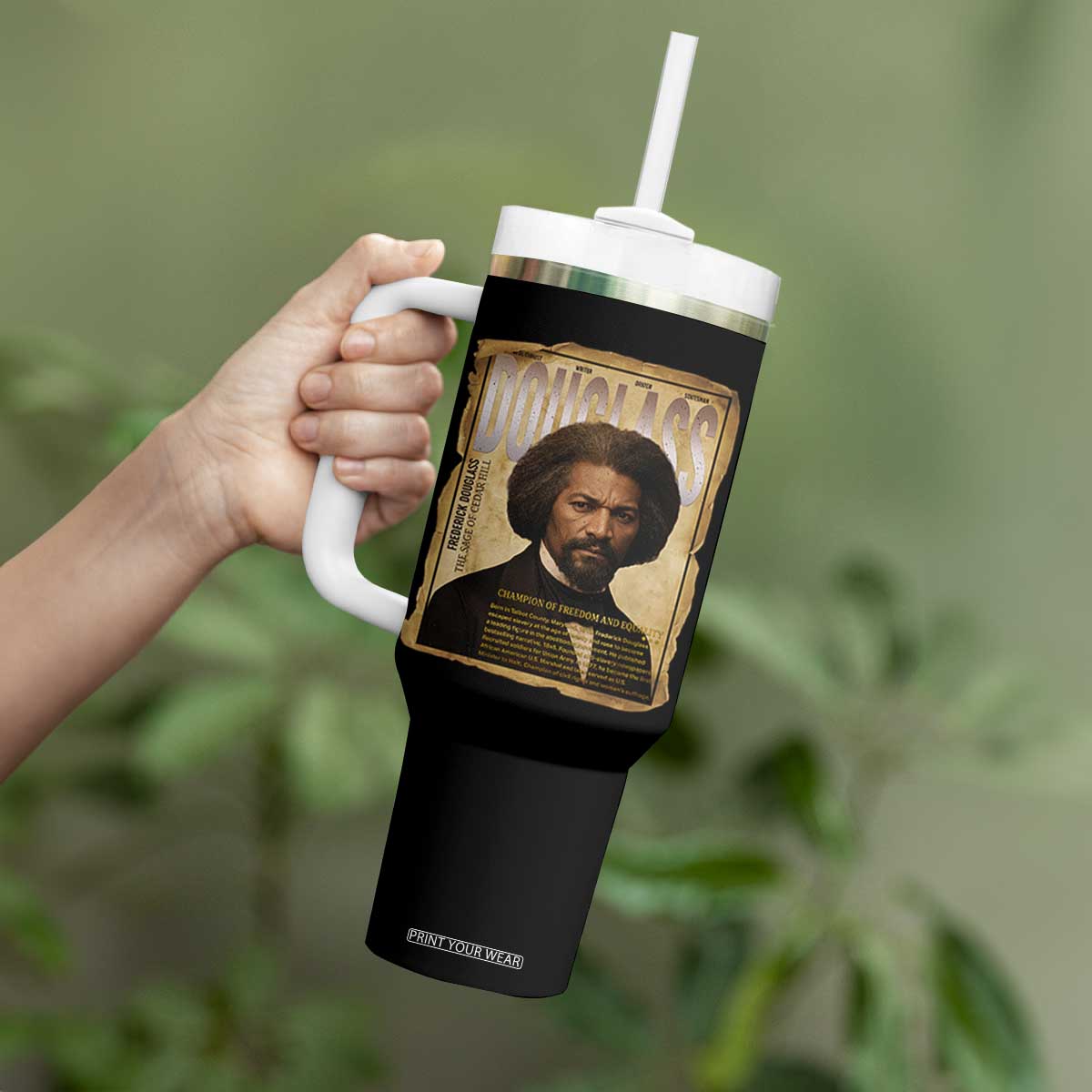 Frederick Douglass Historical Newspaper Tumbler With Handle The Sage Of Cedar Hill TS12 Print Your Wear