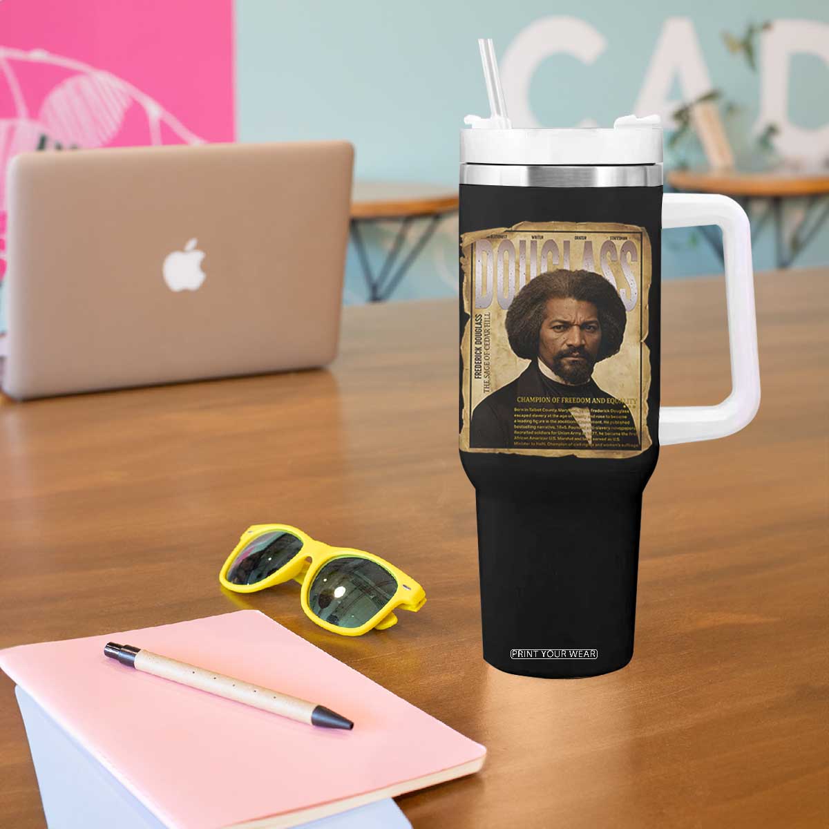 Frederick Douglass Historical Newspaper Tumbler With Handle The Sage Of Cedar Hill TS12 Print Your Wear