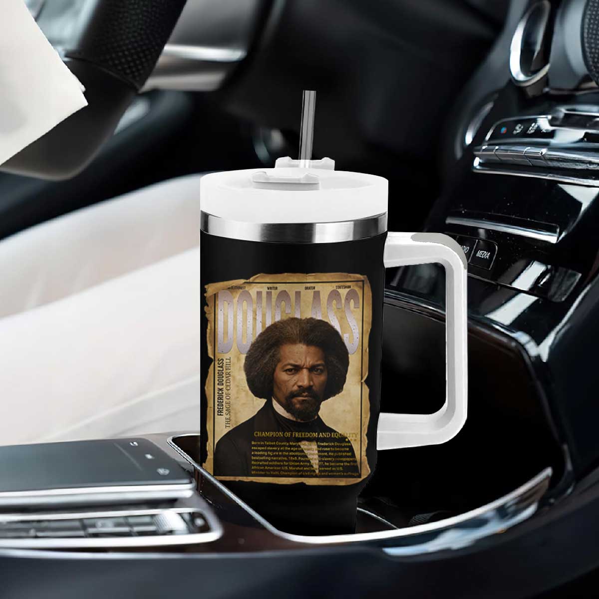 Frederick Douglass Historical Newspaper Tumbler With Handle The Sage Of Cedar Hill TS12 Print Your Wear