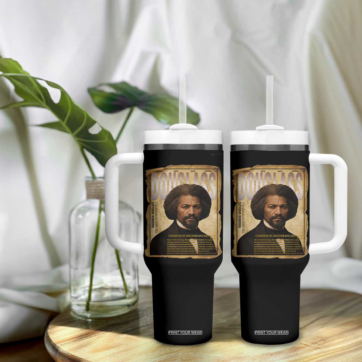 Frederick Douglass Historical Newspaper Tumbler With Handle The Sage Of Cedar Hill TS12 Print Your Wear