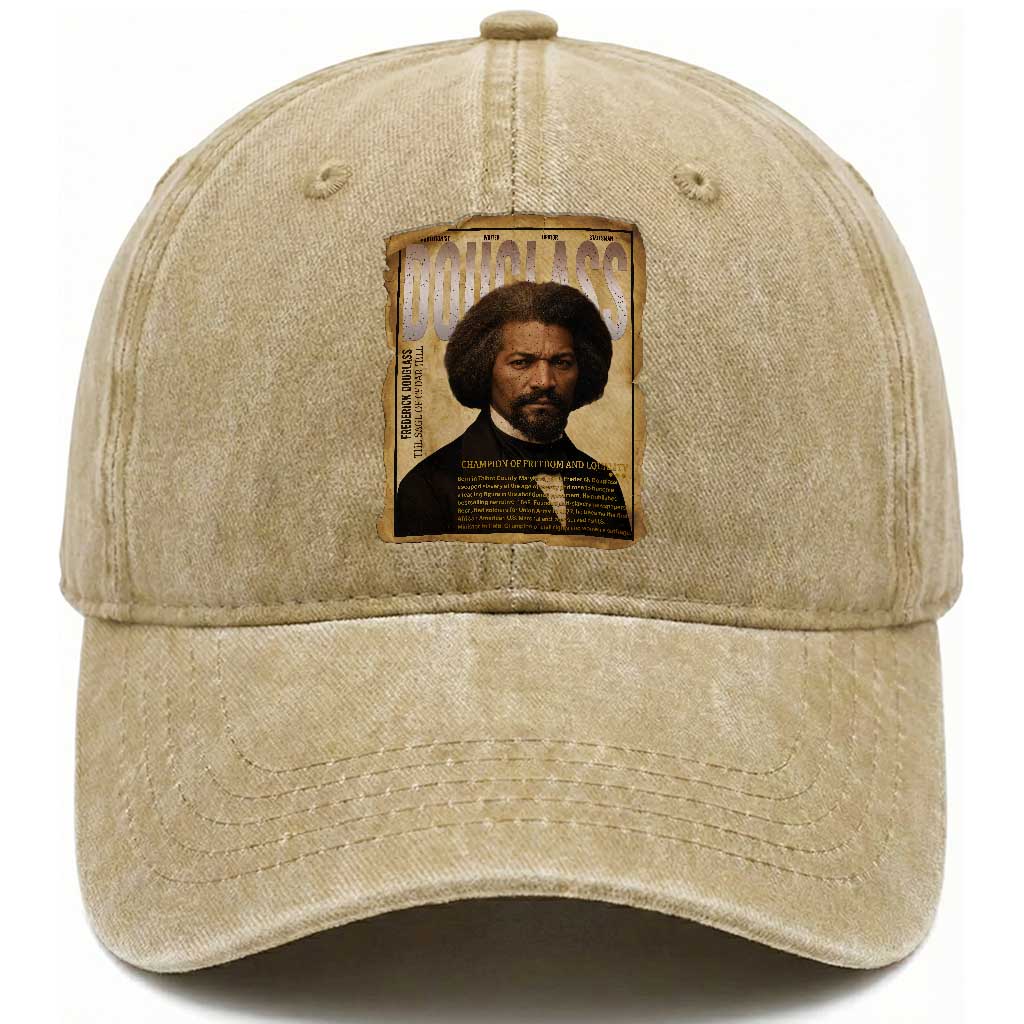 Frederick Douglass Historical Newspaper Washed Cotton Baseball Cap The Sage Of Cedar Hill TS12 Print Your Wear