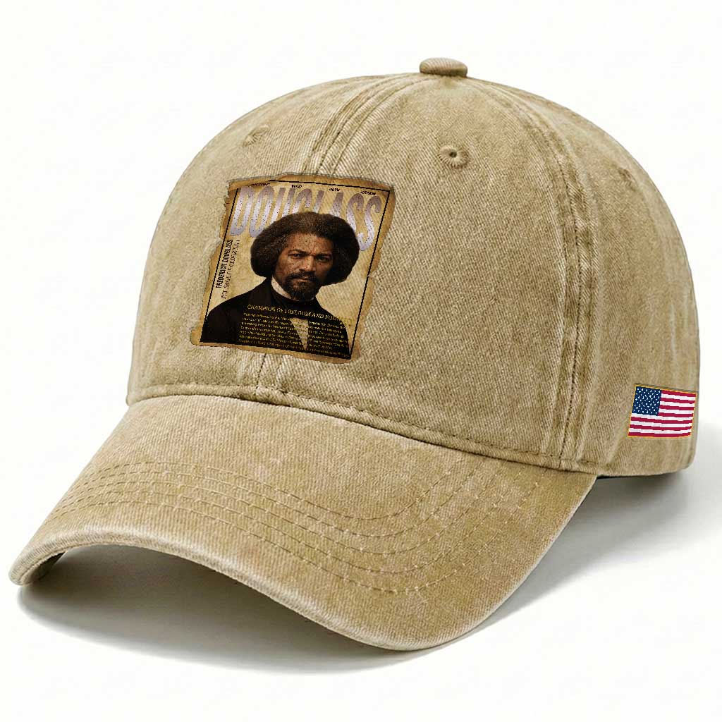 Frederick Douglass Historical Newspaper Washed Cotton Baseball Cap The Sage Of Cedar Hill TS12 Print Your Wear