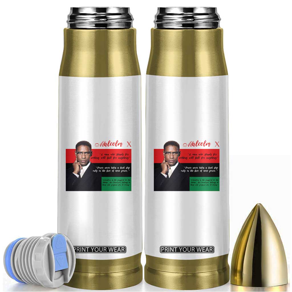 Motivational Malcolm X Quote Bullet Tumbler Black History Month Gift TS12 White Print Your Wear