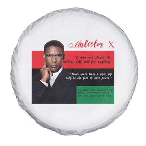 Motivational Malcolm X Quote Spare Tire Cover Black History Month Gift TS12 Print Your Wear