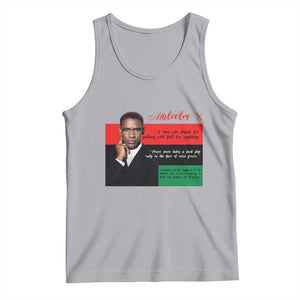Motivational Malcolm X Quote Tank Top Black History Month Gift TS12 Athletic Heather Print Your Wear