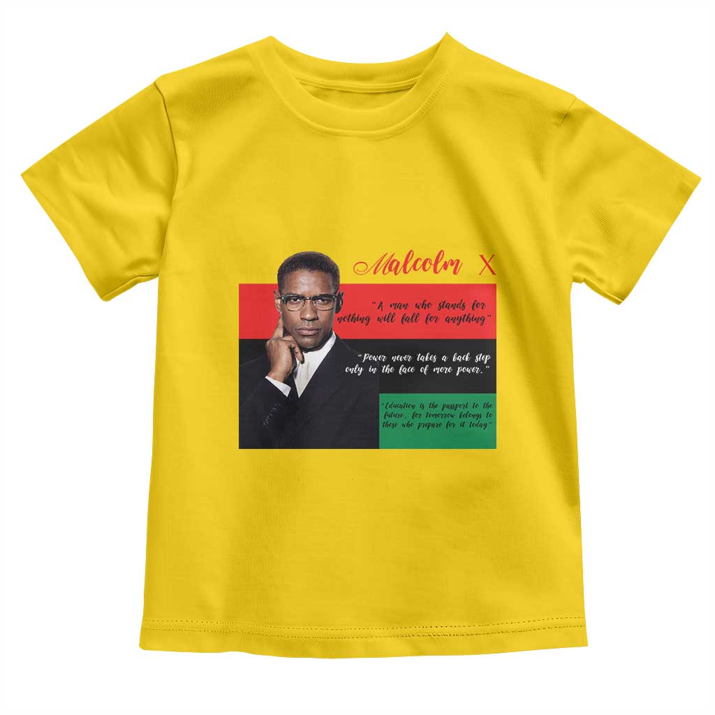 Motivational Malcolm X Quote Toddler T Shirt Black History Month Gift TS12 Daisy Print Your Wear