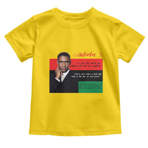 Motivational Malcolm X Quote Toddler T Shirt Black History Month Gift TS12 Daisy Print Your Wear